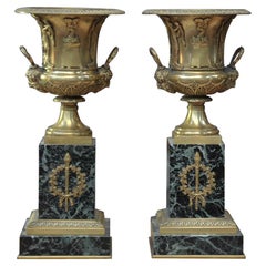 Pair of French Empire Bronze and Marble, circa 1810