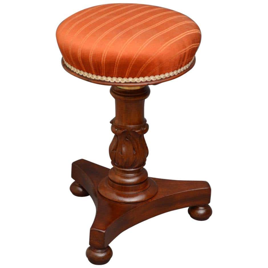 William IV Mahogany Music Stool at 1stDibs