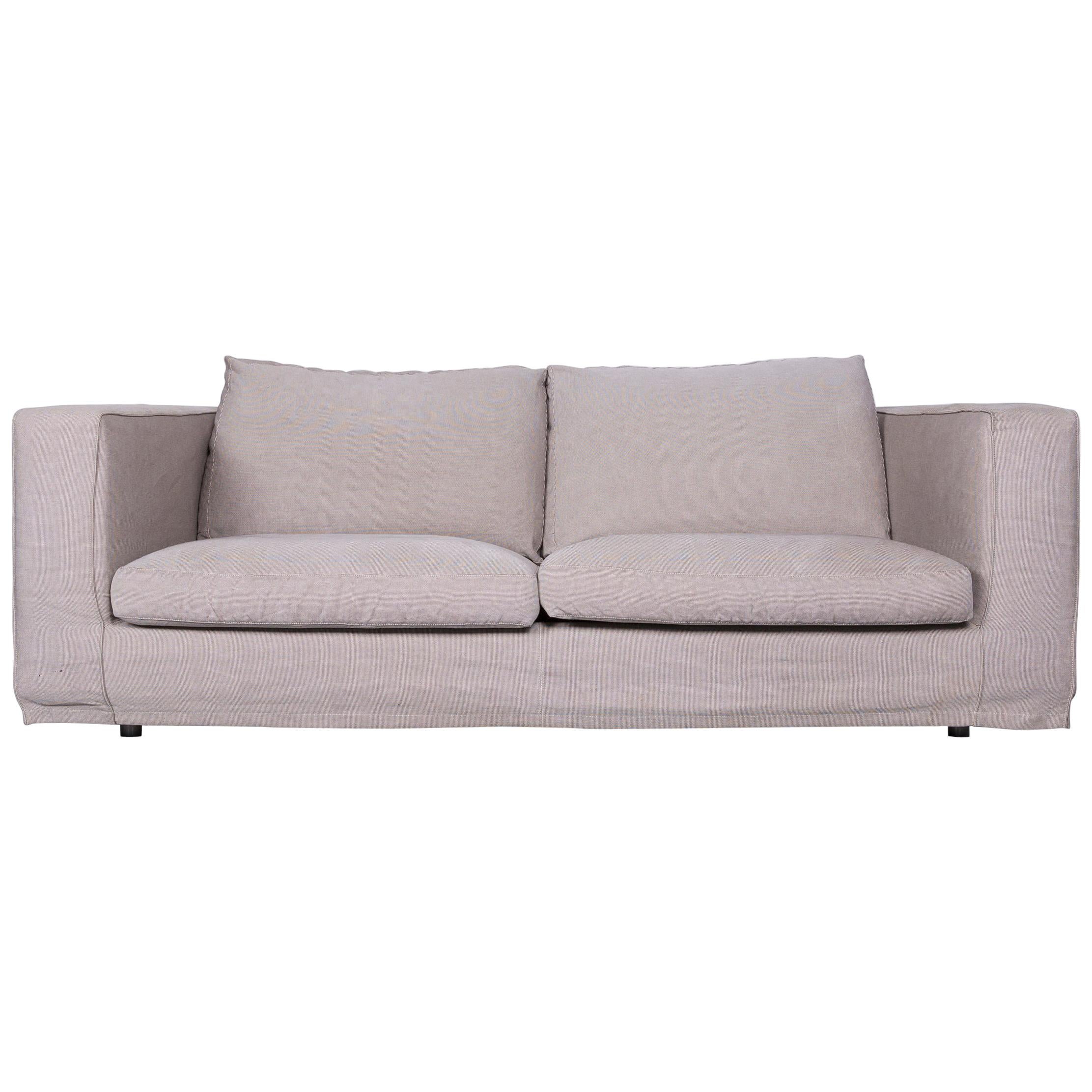 B&B Italia Basiko Fabric Sofa Grey Two-Seat Couch For Sale