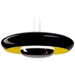 Established & Sons Luce a sospensione Corona in nero lucido di Pam West & Matt Edmonds