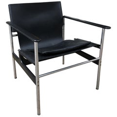Charles Pollack for Knoll International 657 Sling Chair in Black, 1964
