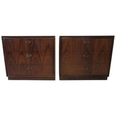 Midcentury Walnut Chests by Founders