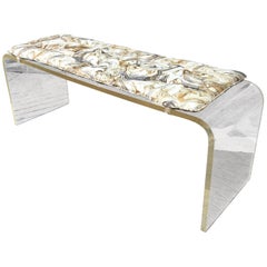 Lucite Bench or Coffee Table in the Style of Charles Hollis Jones