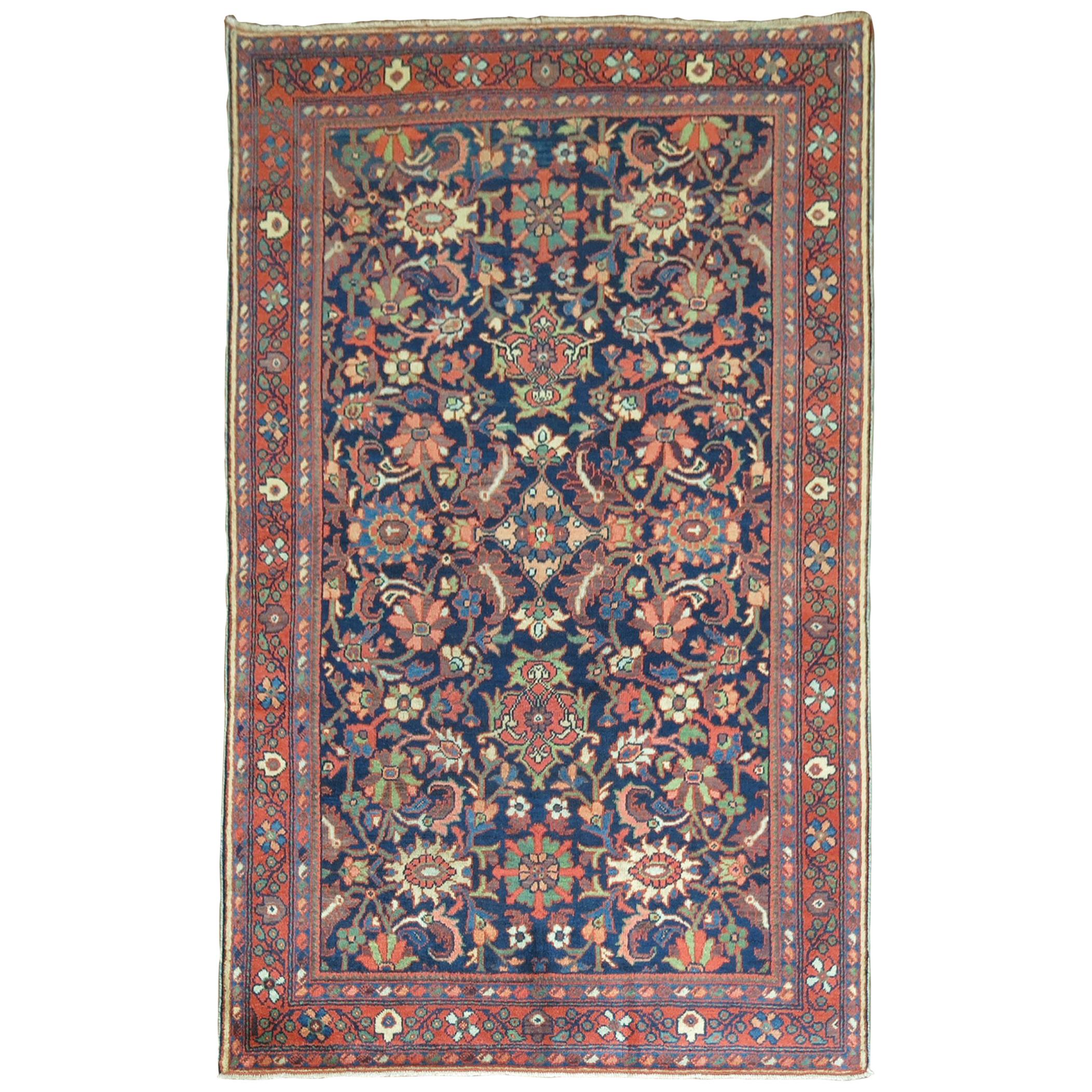 Blue Antique Persian Mahal Carpet
