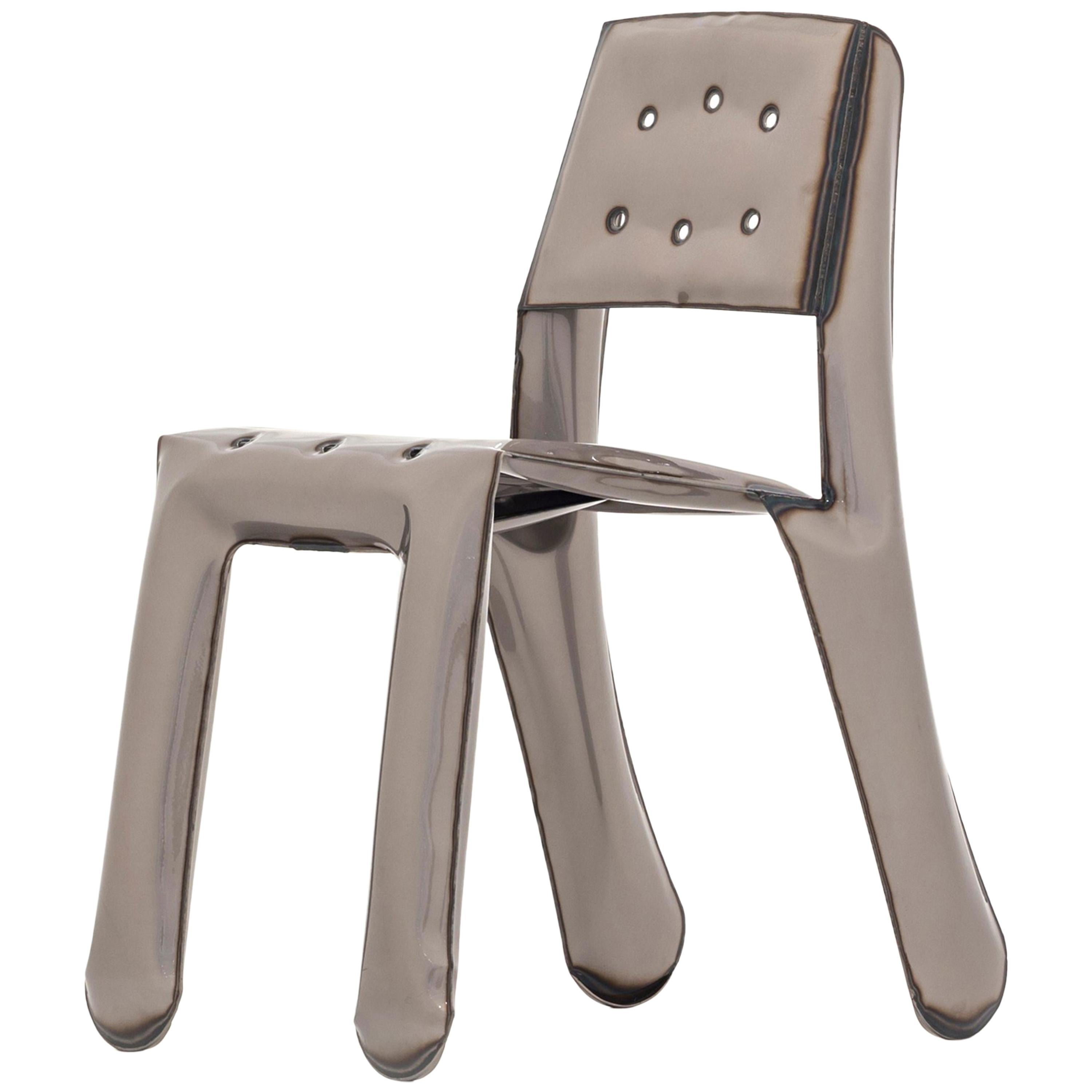 Limited Edition Chippensteel 0.5 Chair in Raw Lacquered Steel by Zieta For Sale