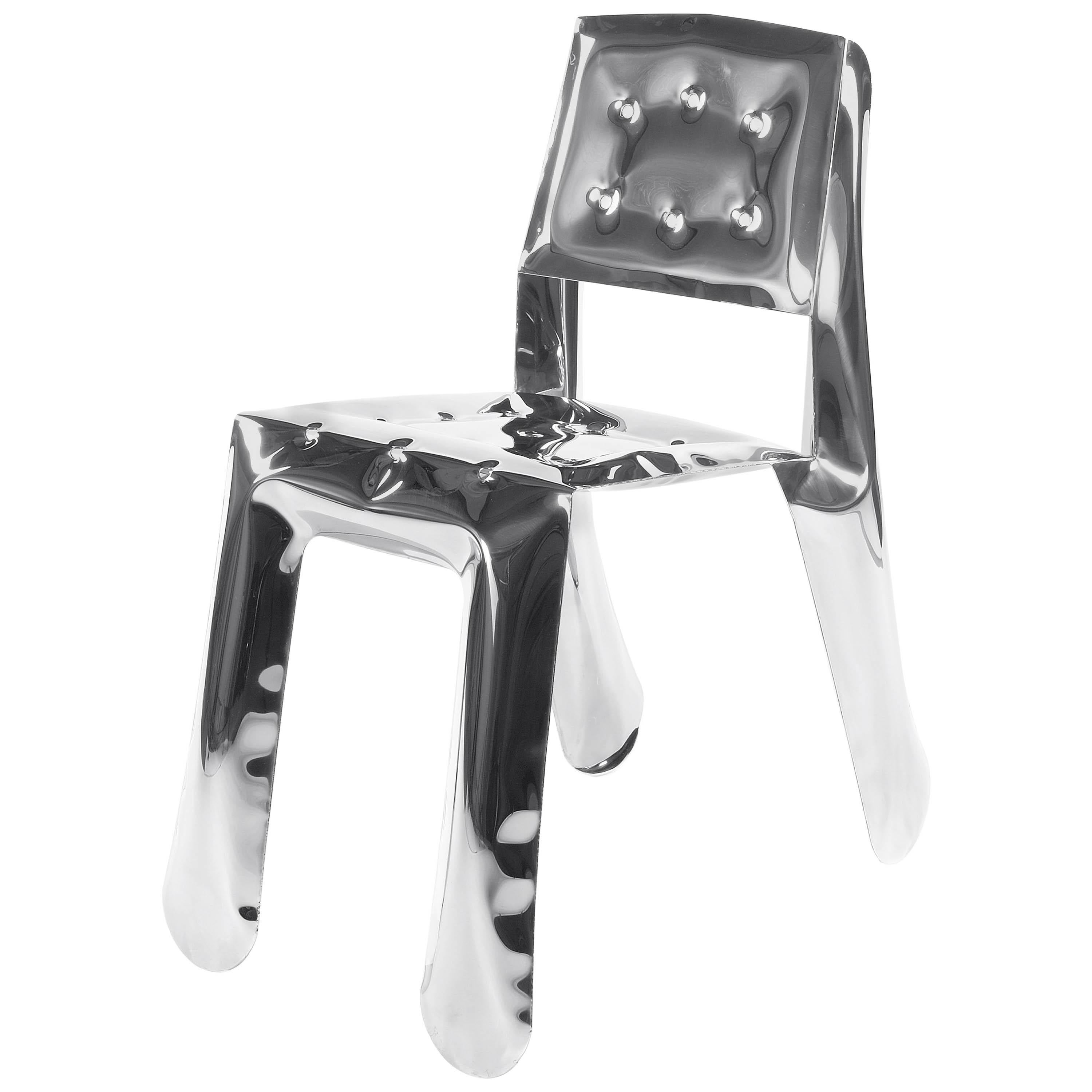 Chaise Chippensteel 0,5 en acier inoxydable poli, édition limitée, par Zieta