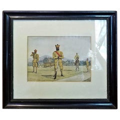 Antique 19th Century Anglo-Indian Sikh Regiment Watercolor