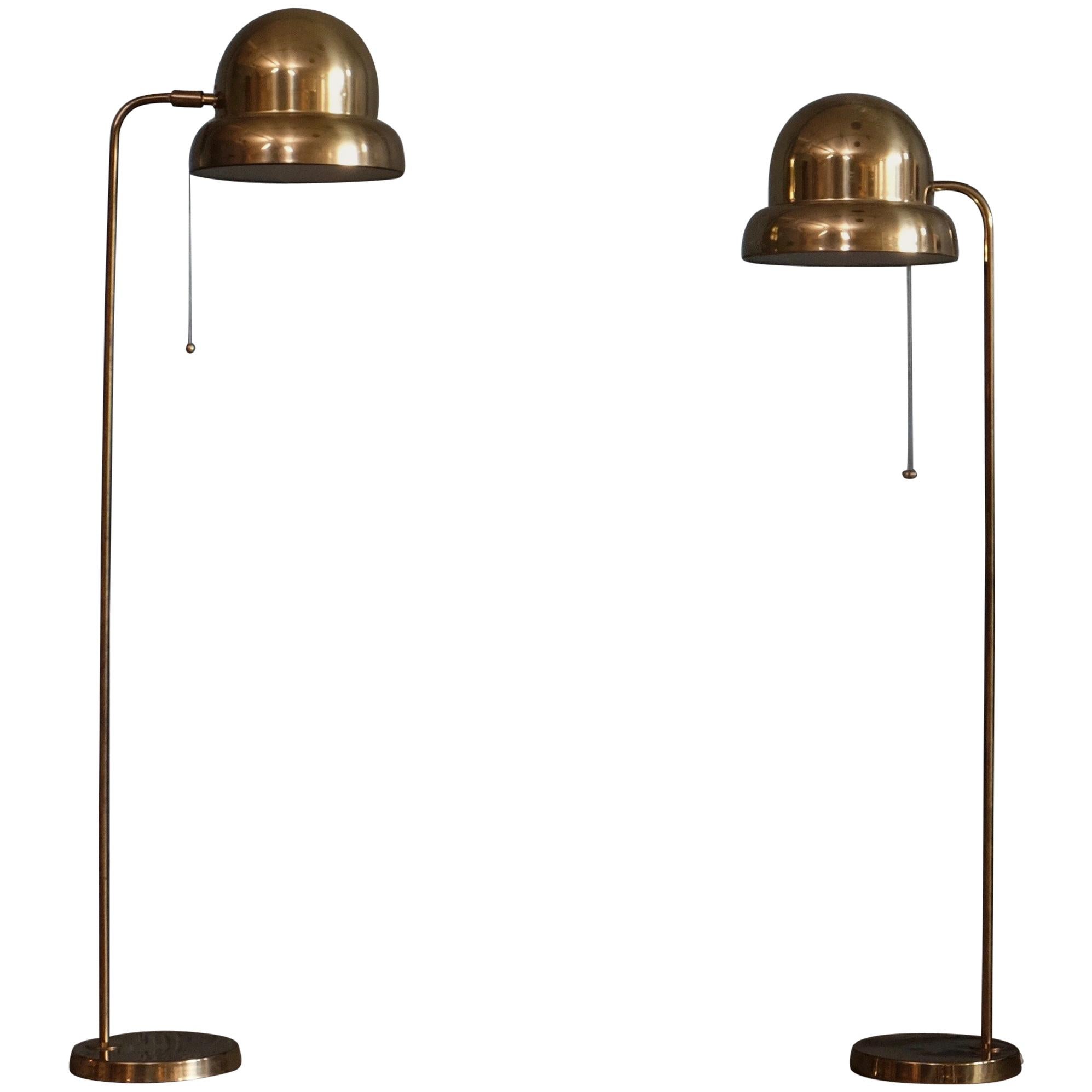 Pair of Floor Lamps, Model G-090, Bergboms, Sweden, 1960s