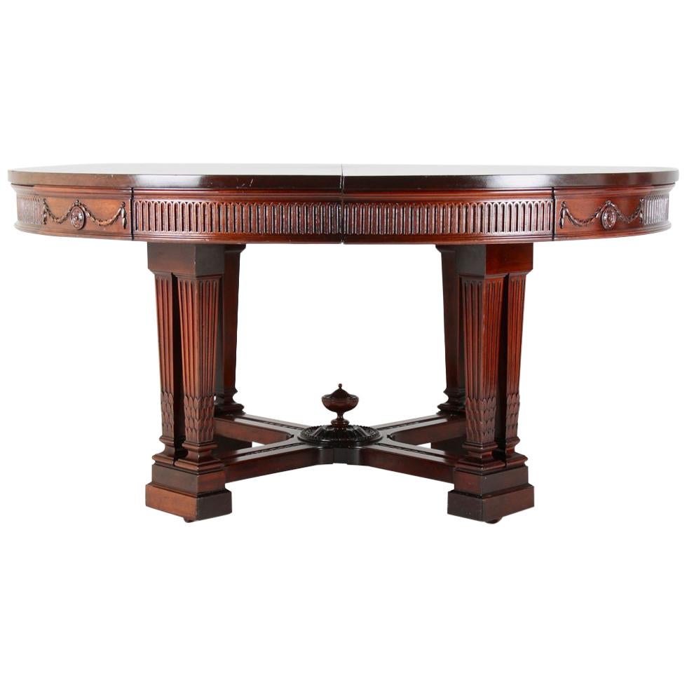 American Sheraton Revival Extending Dining Table