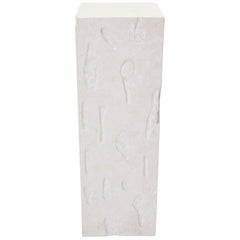 Postmodern Tessellated Stone Distressed Pedestal, 1990s