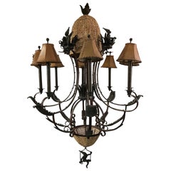 Vintage Monumental "Monkey" Appointed Chandelier