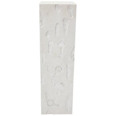 Postmodern Tessellated Stone Distressed Pedestal, 1990s