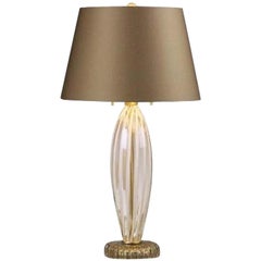 Donghia Bovolo Table Lamp and Shade, Murano Glass with Gold Dust Finish