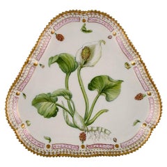 Royal Copenhagen Flora Danica Triangular Porcelain Dish