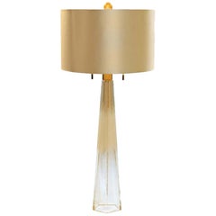 Donghia Obelisco Table Lamp with Shade, Murano Glass in Gold Dust