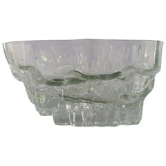 Vintage Iittala, Tapio Wirkkala Huge Art Glass Bowl, Model Number 3543