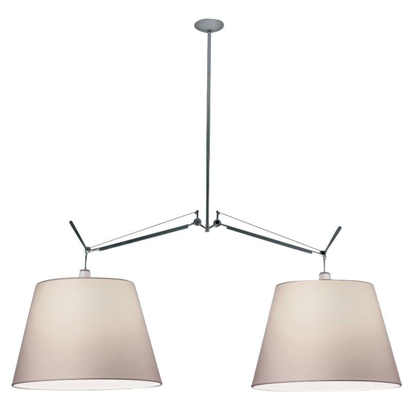 Lampe à suspension double parchemin Artemide Tolomeo en vente