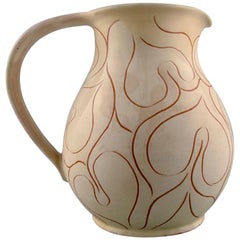 Kähler, Denmark, Glazed Stoneware Jug, Stamped, 1930-1940s