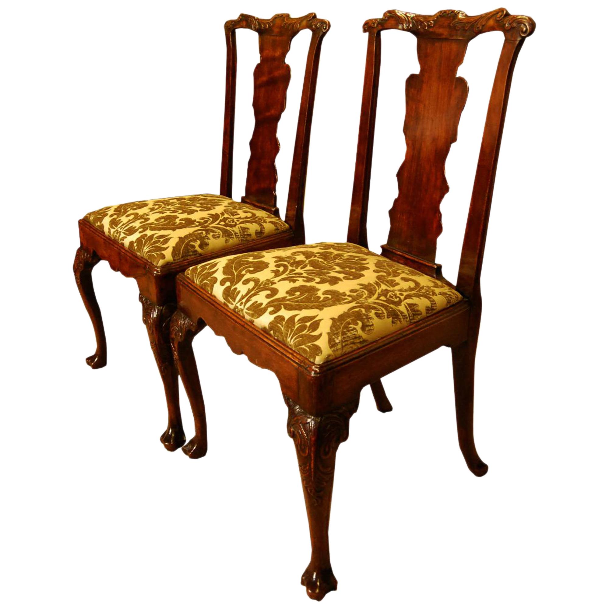 George III Walnut Chairs For Sale