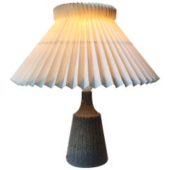 Unique Scandinavian Ceramic Table Lamp in Crystalline Glazes by Rolf Palm, 1960s