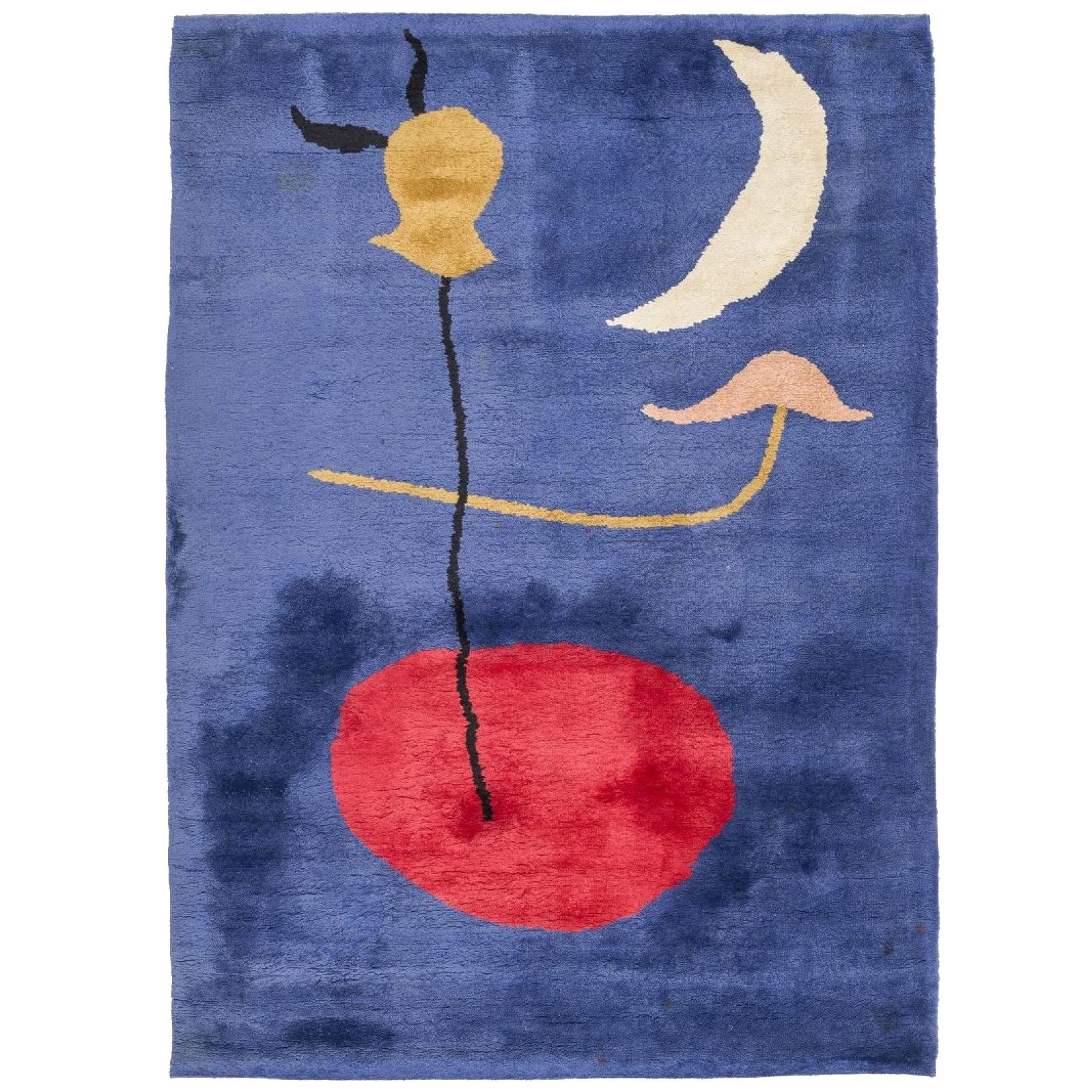 Joan Miro Rug by Marie Cuttoli & Luci Weill For Sale