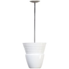 1970s Opaline Pendant Hanging Lamp for Artemide