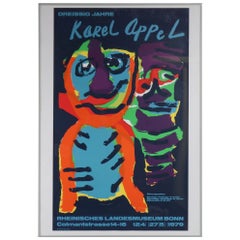 Retro Karel Appel Silk Screen for the Rheinisches Landesmuseum Bonn, Germany, 1979