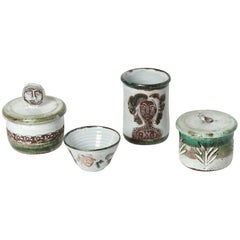 Albert Thiry Ceramic Set Vallauris, 1950
