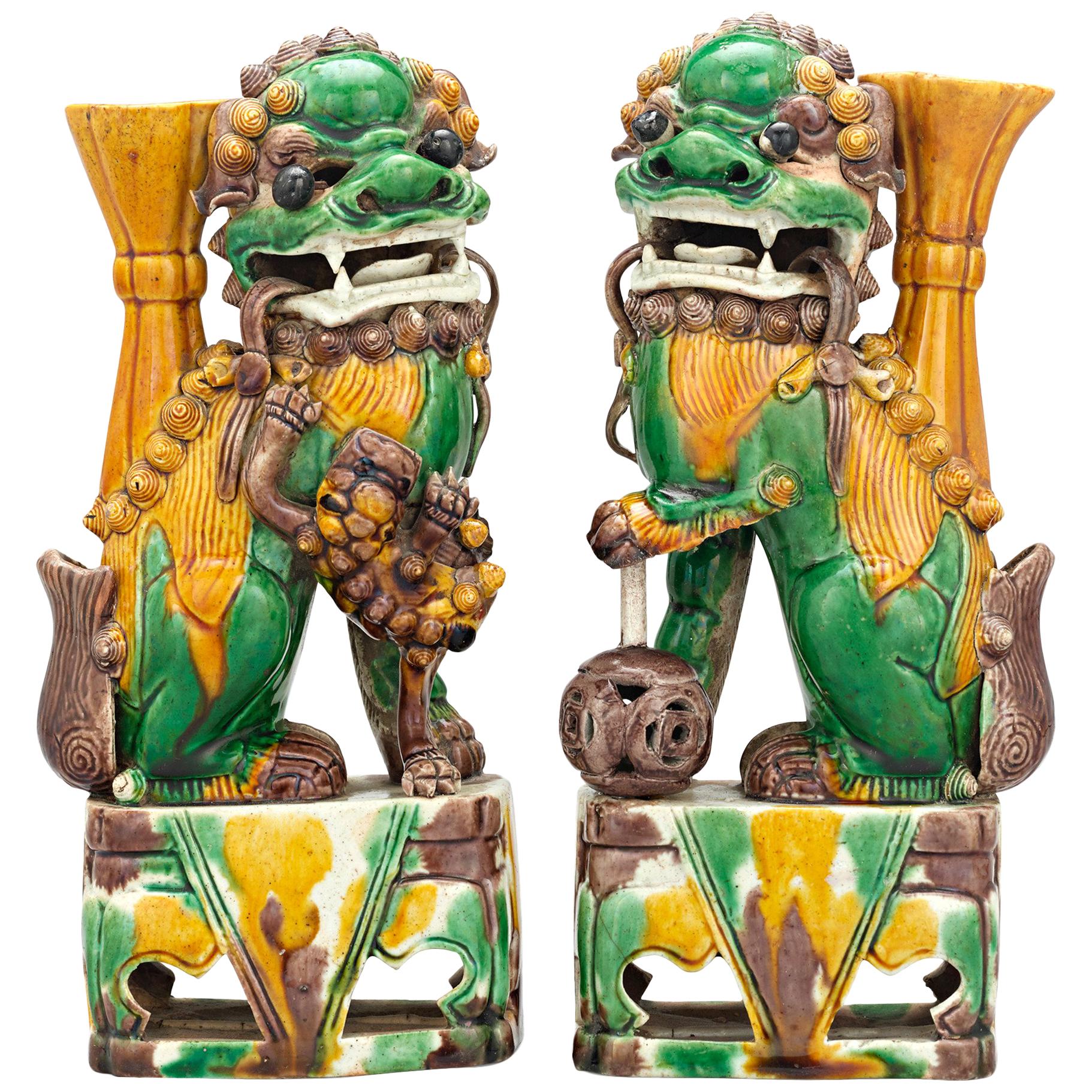 Qing Dynasty Chinese Foo Dog Totems