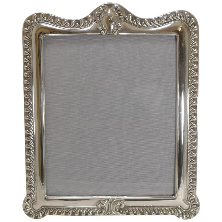 Grand Large English Sterling Silver Photograph Frame 1903 At 1stdibs Grand Large English Sterling Silver Photograph Frame 1903 For