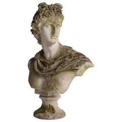 Weathered Garden Bust after Apollo Belvedere, circa 1940