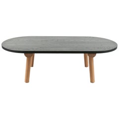 Pillar Table, Handmade Solid Oak Convertible Coffee/Dining Table by Pat Kim