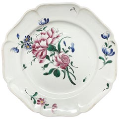 Strasbourg Faience Floral Plate