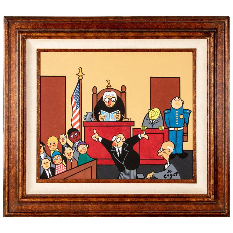 Xavier Cugat 'American' Oil On Artist's Board, circa 1970 at 1stDibs