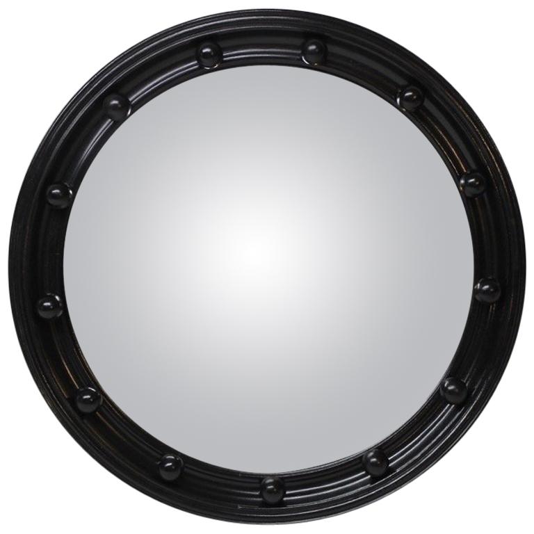 Ebonized Convex Mirror For Sale
