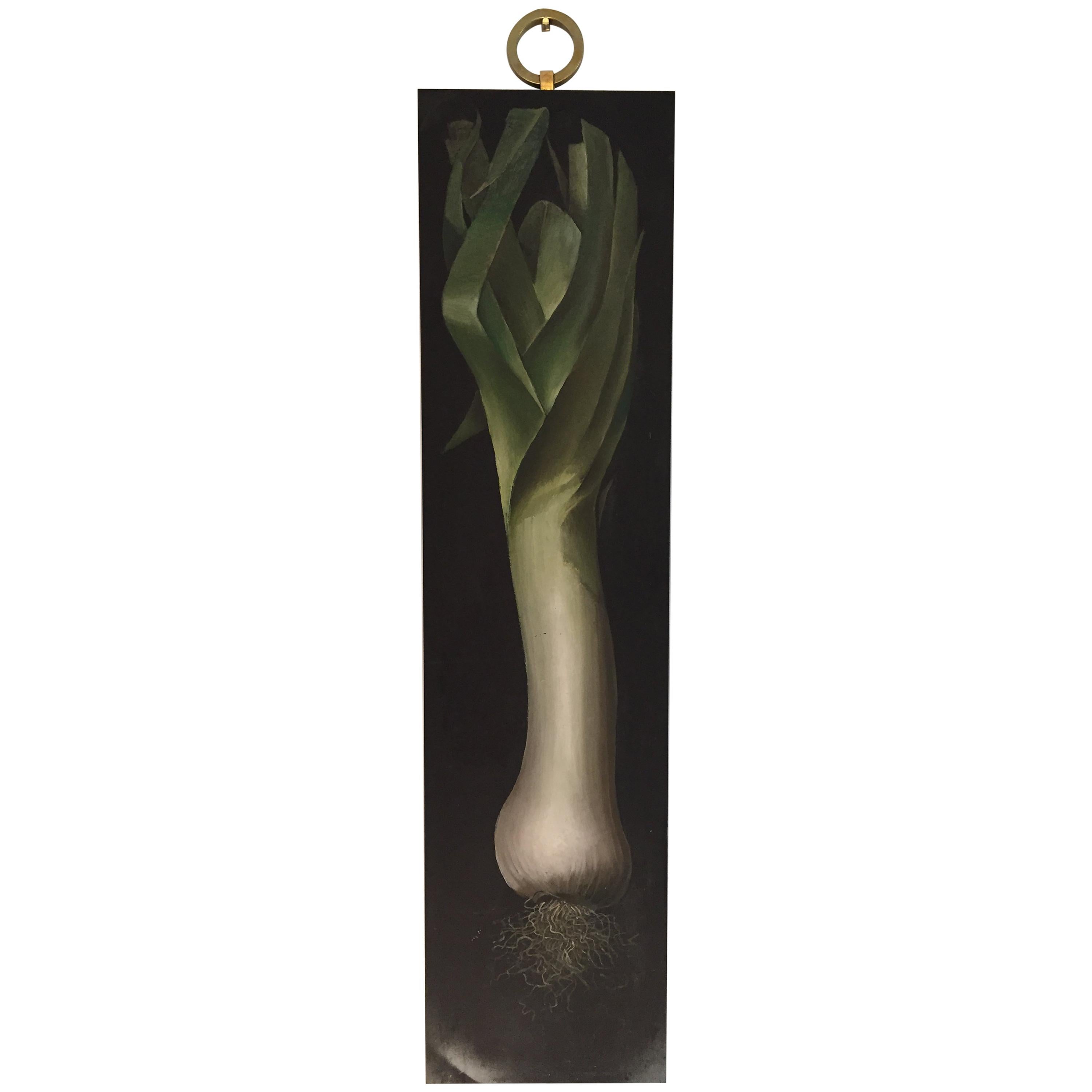 Lester Gaba Scallion Painted on Wood Lilly Dache For Sale