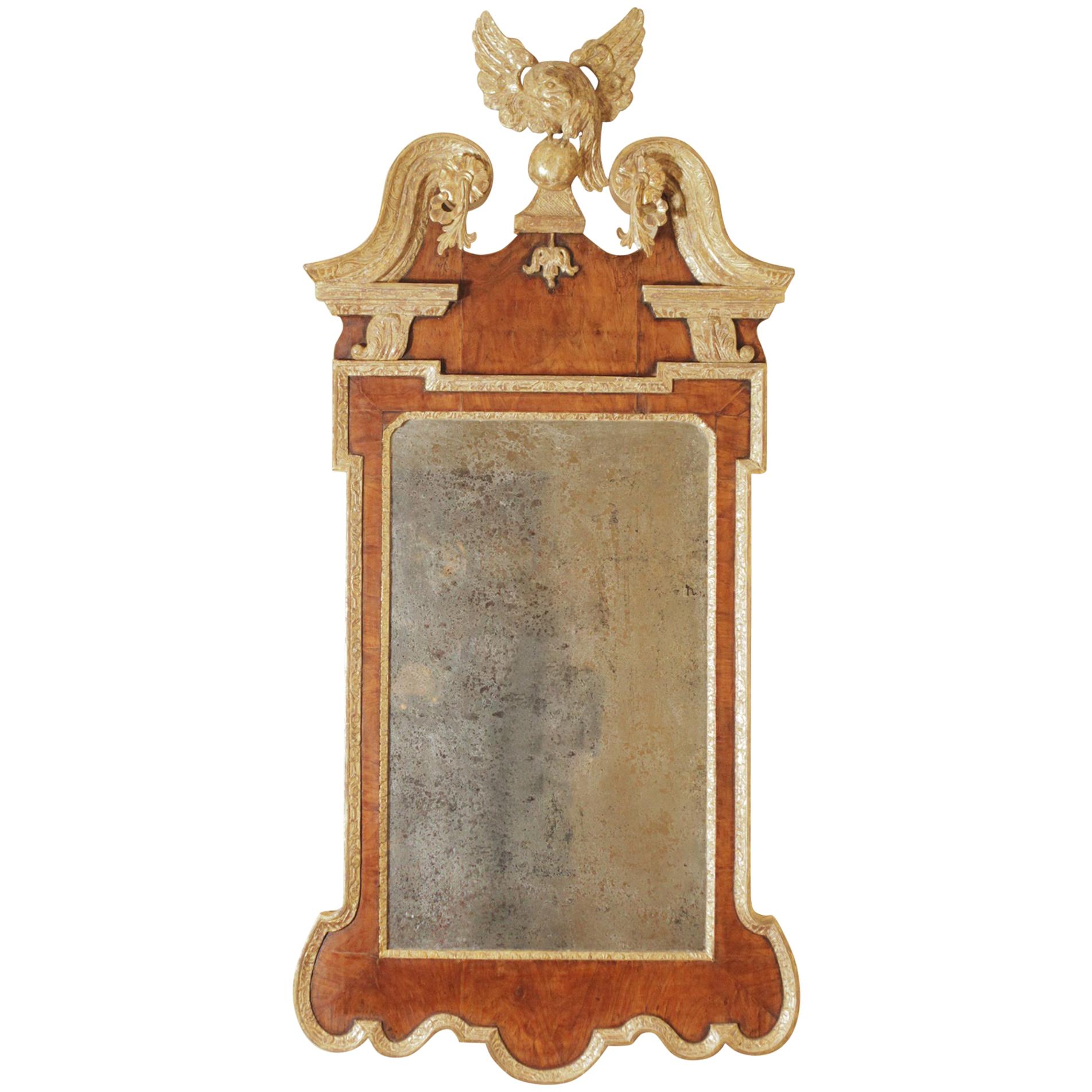 18th Century Georgian Mahogany Parcel-Gilt Mirror