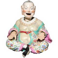 Antique Meissen Porcelain Articulated Nodder Nodding Head Pagoda Figure