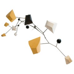 Bamboo and Brass Mobile Chandelier Custom by Andrea Claire Studio, Handmade