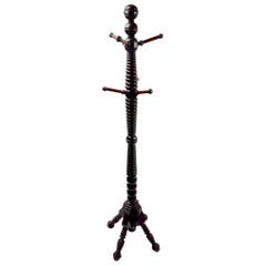 Turned Aesthetic Movement Eastlake Victorian Coat Tree Stand Hat Stand 