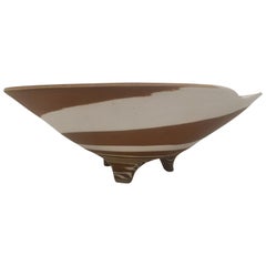 Vintage Japanese Ceramic Swirl Bowl
