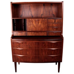 Danish Rosewood Secretaire Cabinet Possibly by Erling Torvits, circa 1960