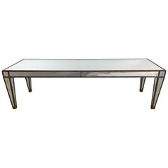 Sleek Glamorous Mirrored Rectangular Coffee Table