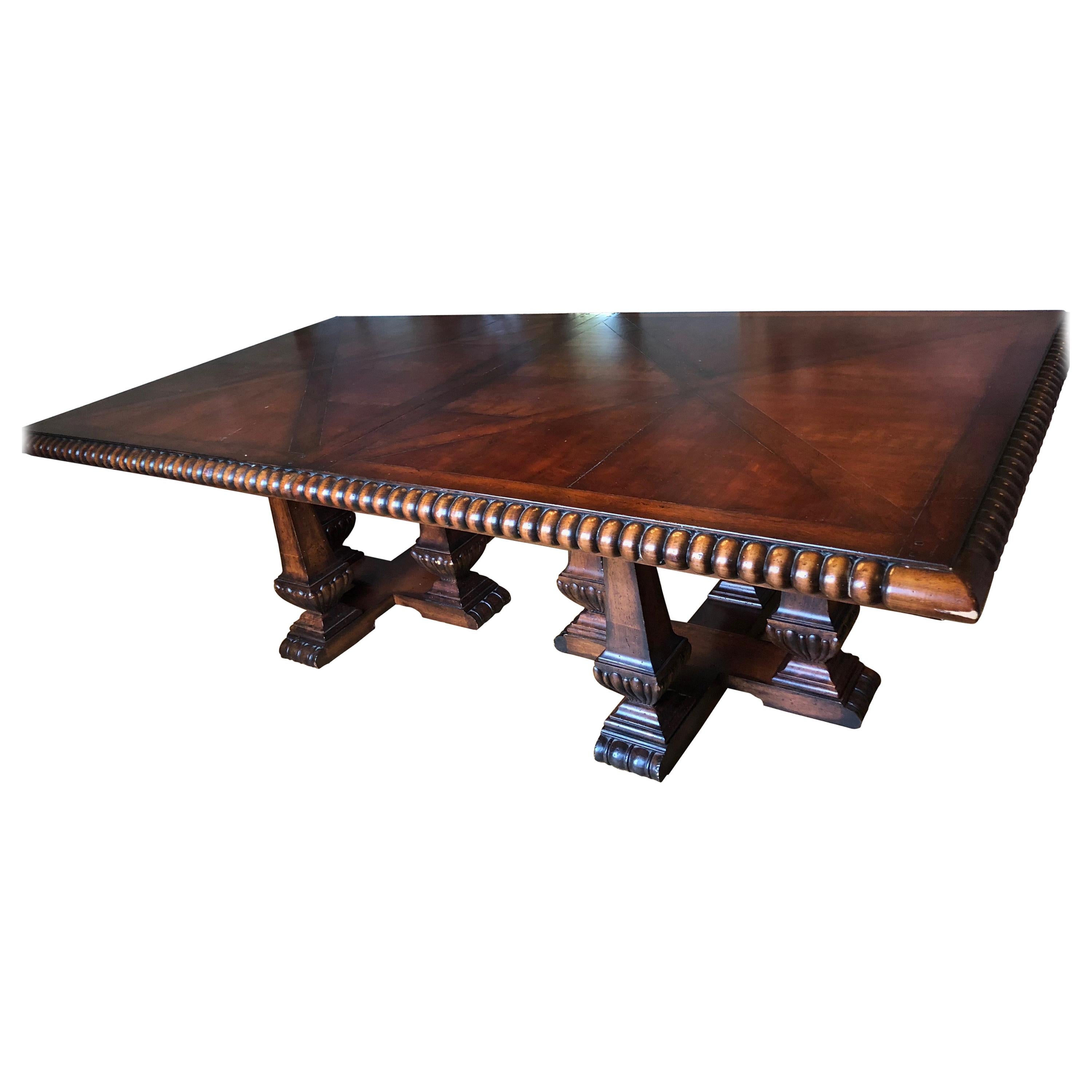 Palatial Ralph Lauren Huge Marseilles Parquetry Dining Table