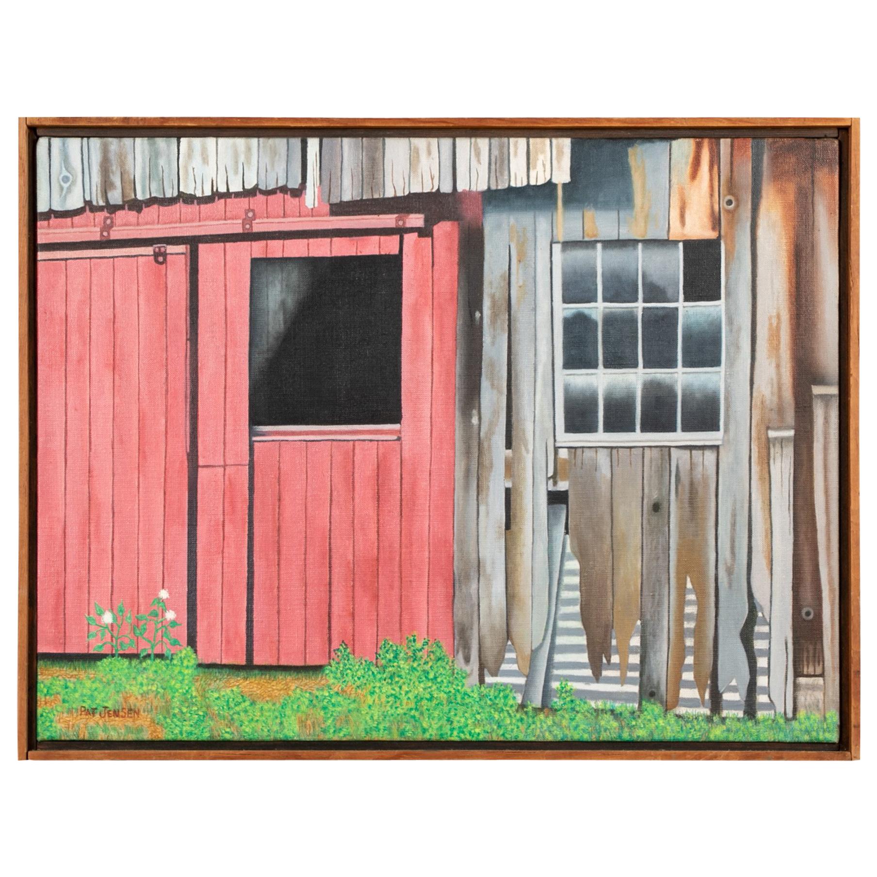 Pat Jensen, Oil on Canvas, "Part of the Barn"