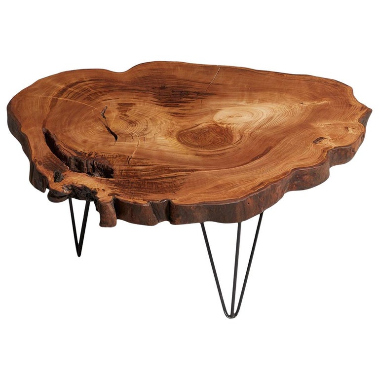 Chestnut Tree Live Edge Coffee Table Rustic End