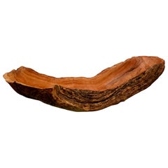 Large 36" Hand-Carved Burled Black Cherry Bowl or Centerpiece