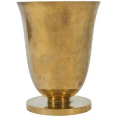 Large Art Deco Brass Lamp