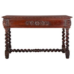 Antique French Barley Twist Writing Table