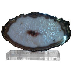 Extra Large Agate Slice on Lucite